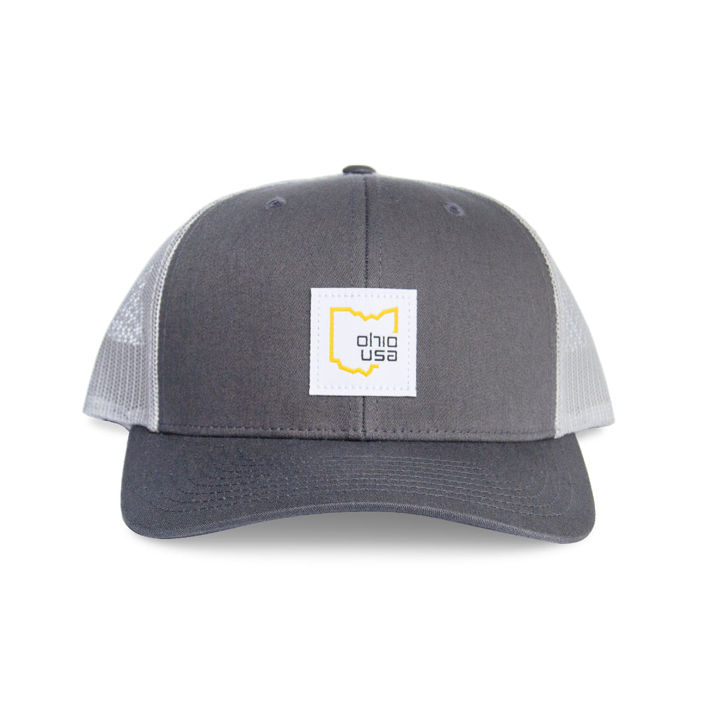 Ohio USA Patch - Trucker Hat / Charcoal Grey