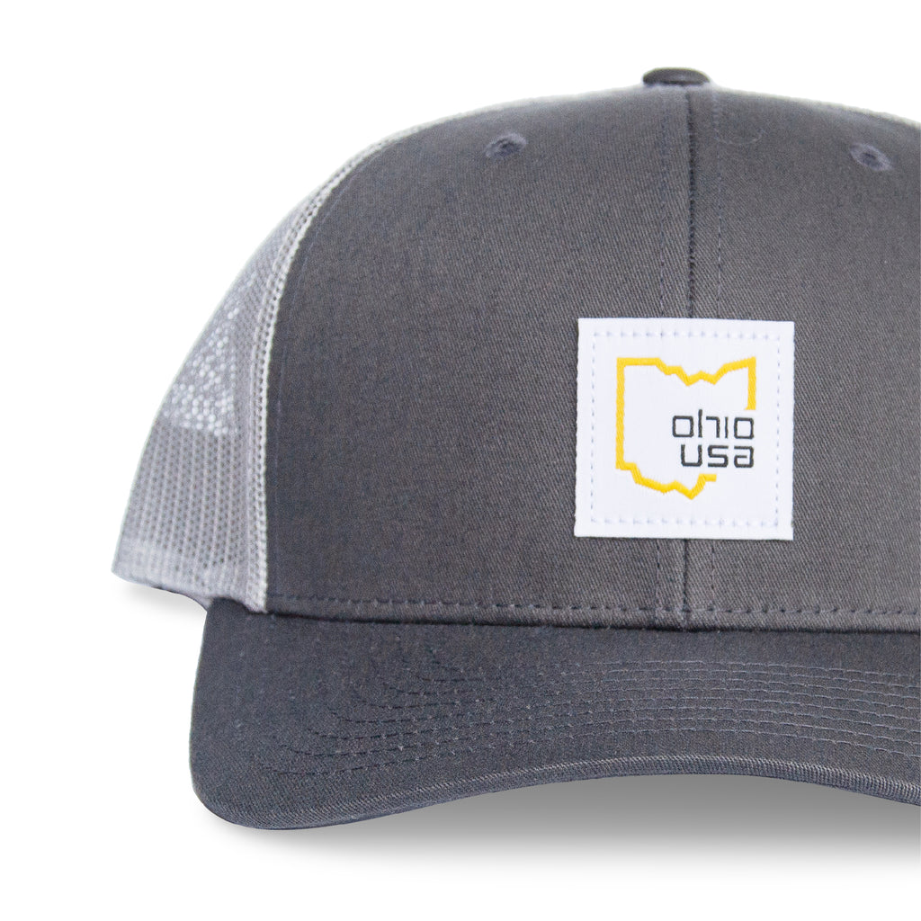 Ohio USA Patch - Trucker Hat / Charcoal Grey